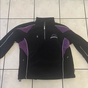 Black and Purple Half-Zip Pullover